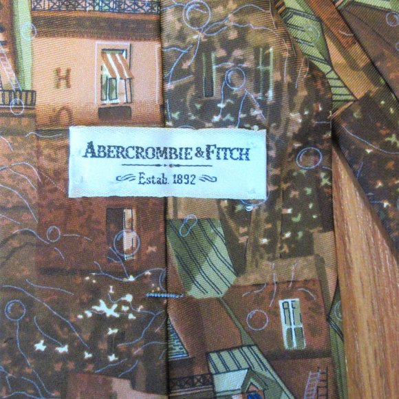 ABERCROMBIE & FITCH 100% SILK NECK TIE - Picture 3 of 3